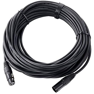Pronomic Stage XFXM-20 Mikrofonkabel XLR 20 m Schwarz, Länge: 20m Professionelles, symmetrisches XLR-Kabel, Stecker: XLR female 3-pol ? XLR male 3-pol, Aderquerschnitt: 0, 226 mm² Pronomic Stage XFXM-20 Mikrofonkabel XLR 20 m Schwarz, Länge: 20m Professionelles, symmetrisches XLR-Kabel, Stecker: XLR female 3-pol ? XLR male 3-pol, Aderquerschnitt: 0, 226 mm²