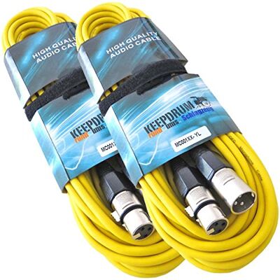 keepdrum Mikrofonkabel 6m Gelb XLR Female/XLR Male 2 Stück keepdrum Mikrofonkabel 6m Gelb XLR Female/XLR Male 2 Stück
