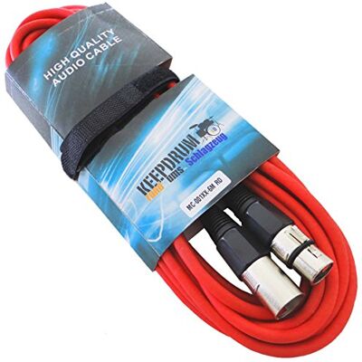 keepdrum MC-001XX RD 6m Mikrofonkabel Rot XLR Female XLR Male + Klettkabelbinder keepdrum MC-001XX RD 6m Mikrofonkabel Rot XLR Female XLR Male + Klettkabelbinder