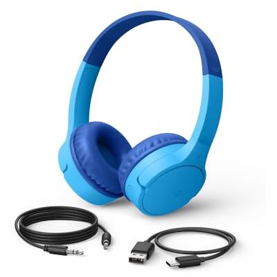 Belkin SoundForm Mini-Kinder-Kopfhörer, kabellos, mit integriertem Mikrofon, 30 Stunden Wiedergabezeit, lustige Aufkleber, Over-Ear-Headsets für Online-Lernen, Schule, iPhone, iPad, Galaxie und mehr, Belkin SoundForm Mini-Kinder-Kopfhörer, kabellos, mit integriertem Mikrofon, 30 Stunden Wiedergabezeit, lustige Aufkleber, Over-Ear-Headsets für Online-Lernen, Schule, iPhone, iPad, Galaxie und mehr,
