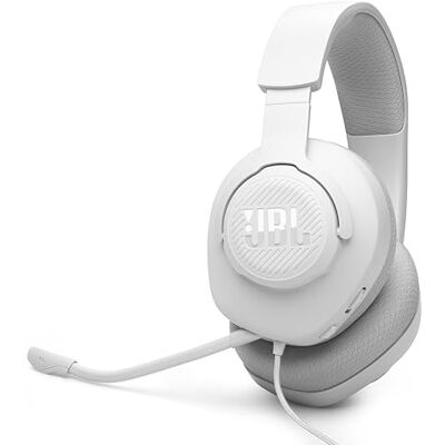 JBL Quantum QTUM100M2WHT Gaming-Headset, Kopfhörer, 3,5-mm-Anschluss, Eingangsmodell, Weiß JBL Quantum QTUM100M2WHT Gaming-Headset, Kopfhörer, 3,5-mm-Anschluss, Eingangsmodell, Weiß