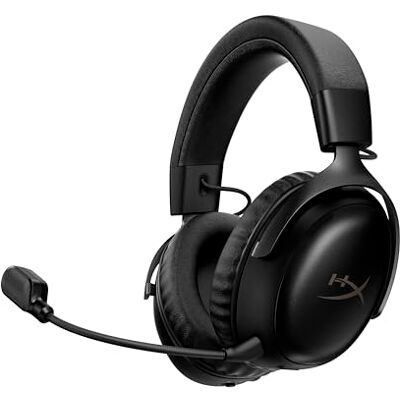 HyperX Cloud III S – Kabelloses Gaming-Headset, Multiplattform, 2,4 GHz, Bluetooth, Akkulaufzeit bis zu 120 Stunden, 2,4 GHz, 53-mm-Neigungstreiber, 10-mm-abnehmbares Mikrofon – Schwarz HyperX Cloud III S – Kabelloses Gaming-Headset, Multiplattform, 2,4 GHz, Bluetooth, Akkulaufzeit bis zu 120 Stunden, 2,4 GHz, 53-mm-Neigungstreiber, 10-mm-abnehmbares Mikrofon – Schwarz