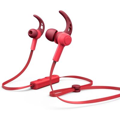 Hama Sport Bluetooth-Kopfhörer Connect In-Ear Mikro Ear-Hook Rot Hama Sport Bluetooth-Kopfhörer Connect In-Ear Mikro Ear-Hook Rot