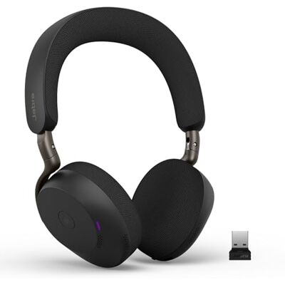 Jabra Evolve3 75 On-Ear Bluetooth Headset kabellos mit Mikrofon, Schwarz Jabra Evolve3 75 On-Ear Bluetooth Headset kabellos mit Mikrofon, Schwarz