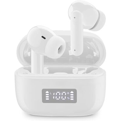 Cellular Line Tone TWS Bluetooth In-Ear Kopfhörer mit ENC (Environmental Noise Cancelling), 4 Mikrofone, LED-Display, Total Play Time 20 Stunden, weiß Cellular Line Tone TWS Bluetooth In-Ear Kopfhörer mit ENC (Environmental Noise Cancelling), 4 Mikrofone, LED-Display, Total Play Time 20 Stunden, weiß