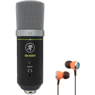Mackie EM-91CU+ Plus USB-Kondensatormikrofon mit In-Ear Kopfhörer Mackie EM-91CU+ Plus USB-Kondensatormikrofon mit In-Ear Kopfhörer