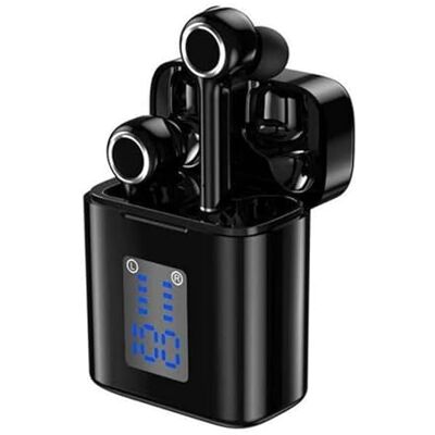 PRENDELUZ Kabellose Bluetooth-Kopfhörer, schwarz, wasserdicht, mit Ladebox, Smart Touch, kompatibel mit iOS/Android PRENDELUZ Kabellose Bluetooth-Kopfhörer, schwarz, wasserdicht, mit Ladebox, Smart Touch, kompatibel mit iOS/Android