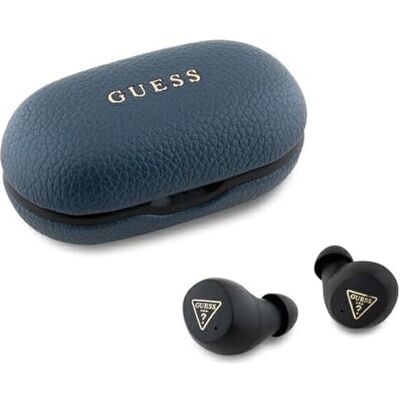 Guess PU Grained ENC TWS Kabellose Kopfhörer mit Ladetui - Blau Guess PU Grained ENC TWS Kabellose Kopfhörer mit Ladetui - Blau