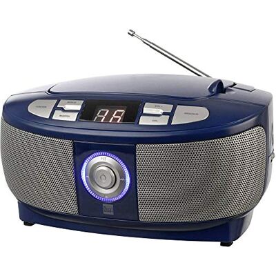 Dual 74605 P 49-1 Boombox mit CD-Player (UKW-Radio, LED-Display, Netz- oder Batteriebetrieb) blau Dual 74605 P 49-1 Boombox mit CD-Player (UKW-Radio, LED-Display, Netz- oder Batteriebetrieb) blau
