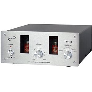 Dynavox Röhrenvorstufe TPR-3, Vorverstärker mit Röhren, 5 Cinch-Eingänge inkl. Phono-Eingang für Plattenspieler mit MM- und MC-Umschaltung, Silber Dynavox Röhrenvorstufe TPR-3, Vorverstärker mit Röhren, 5 Cinch-Eingänge inkl. Phono-Eingang für Plattenspieler mit MM- und MC-Umschaltung, Silber