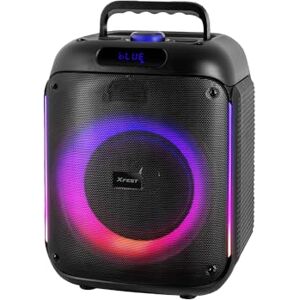 Trevi XF 215 KB Tragbarer Lautsprecher, kabellos, 60 W, tragbarer Lautsprecher mit USB, Micro SD, Line IN und TWS-Funktion, ideal für Partys und Karaoke, Mikrofon mit Kabel und integriertem Akku Trevi XF 215 KB Tragbarer Lautsprecher, kabellos, 60 W, tragbarer Lautsprecher mit USB, Micro SD, Line IN und TWS-Funktion, ideal für Partys und Karaoke, Mikrofon mit Kabel und integriertem Akku