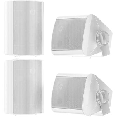 STUDIOFINIX 5,25 Zoll 600 Watt Außenlautsprecher Outdoor-Lautsprecher für Outdoor Indoor Wandhalterung Patio Deck Camper Garten, Terrasse, Restaurant Home, 2 Paar (Weiß) STUDIOFINIX 5,25 Zoll 600 Watt Außenlautsprecher Outdoor-Lautsprecher für Outdoor Indoor Wandhalterung Patio Deck Camper Garten, Terrasse, Restaurant Home, 2 Paar (Weiß)