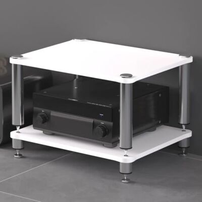 Whsmke 2/3/4-stöckiger Audio-Aufbewahrungsschrank Mit Anti-Vibrations-Füßen Professionelles Rack, Verstärkerständer, AV-Geräteregal Plattenspieler, Lautsprecher, Heimkino(Weiß,60*48*40cm/2Tier) Whsmke 2/3/4-stöckiger Audio-Aufbewahrungsschrank Mit Anti-Vibrations-Füßen Professionelles Rack, Verstärkerständer, AV-Geräteregal Plattenspieler, Lautsprecher, Heimkino(Weiß,60*48*40cm/2Tier)