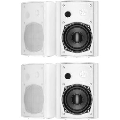 STUDIOFINIX 5,25 Zoll 600 Watt Wasserdicht Außenlautsprecher Outdoor-Lautsprecher Kompatibel mit Bluetooth für Garten, perfekt für Terrasse, Veranda, Restaurant, Home (4 Lautsprecher) STUDIOFINIX 5,25 Zoll 600 Watt Wasserdicht Außenlautsprecher Outdoor-Lautsprecher Kompatibel mit Bluetooth für Garten, perfekt für Terrasse, Veranda, Restaurant, Home (4 Lautsprecher)