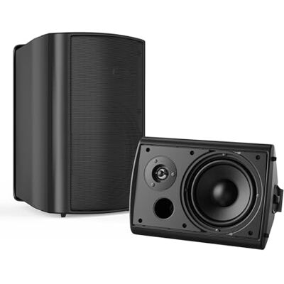 STUDIOFINIX 6,5 Zoll 400 Watt Wasserdicht Außenlautsprecher Outdoor-Lautsprecher Bluetooth Wandhalterung Lautsprecher Wasserdicht Wetterfest für Patio Garage Home Outdoor (Schwarz) STUDIOFINIX 6,5 Zoll 400 Watt Wasserdicht Außenlautsprecher Outdoor-Lautsprecher Bluetooth Wandhalterung Lautsprecher Wasserdicht Wetterfest für Patio Garage Home Outdoor (Schwarz)