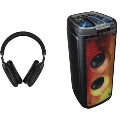 Blaupunkt DJ Outdoor Set mit 300W Bluetooth Lautsprecher und Kopfhörer kabellos Bluetooth Over Ear – Partybox mit LED, FM, USB, AUX & Mikrofon Blaupunkt DJ Outdoor Set mit 300W Bluetooth Lautsprecher und Kopfhörer kabellos Bluetooth Over Ear – Partybox mit LED, FM, USB, AUX & Mikrofon