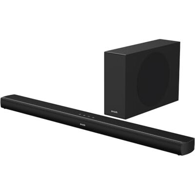 Aiwa HE-1200SW Soundbar mit kabellosem Subwoofer, 2,1 Kanäle, Leistung 120 W RMS, Schwarz Aiwa HE-1200SW Soundbar mit kabellosem Subwoofer, 2,1 Kanäle, Leistung 120 W RMS, Schwarz