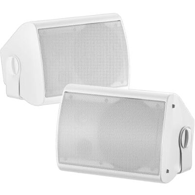 STUDIOFINIX 6,5 Zoll 400 Watt Wasserdicht Außenlautsprecher Outdoor-Lautsprecher 400W/Paar, Heavy Duty ABS Material für Patio Home Garage Poolside(Weiß) STUDIOFINIX 6,5 Zoll 400 Watt Wasserdicht Außenlautsprecher Outdoor-Lautsprecher 400W/Paar, Heavy Duty ABS Material für Patio Home Garage Poolside(Weiß)