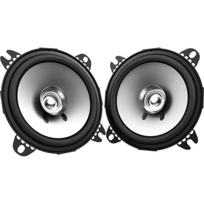 Kenwood KFC-S1057 Stage Sound Series, 10 cm Doppelkonus-Autolautsprecher, 220 W Spitzenbelastbarkeit, 21 W RMS, 4 Ohm, Silver Polypropylene Woofer Cone, Flacher Einbau, 2 Stück Kenwood KFC-S1057 Stage Sound Series, 10 cm Doppelkonus-Autolautsprecher, 220 W Spitzenbelastbarkeit, 21 W RMS, 4 Ohm, Silver Polypropylene Woofer Cone, Flacher Einbau, 2 Stück