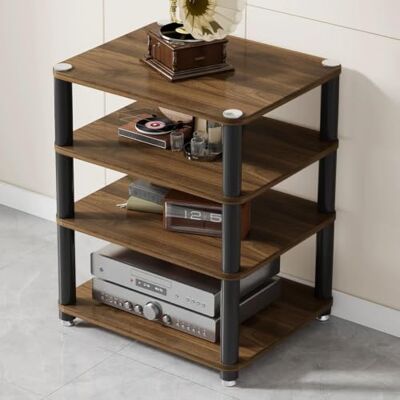Whsmke Mehrstufiger Verstärkerständer Für Das Heimkino Im Wohnzimmer AV-Geräteregal Für Projektor-Lautsprecher-Audio, Stabiler Stereo-Komponentenhalter(BrownB,60*40*77cm/4Tier) Whsmke Mehrstufiger Verstärkerständer Für Das Heimkino Im Wohnzimmer AV-Geräteregal Für Projektor-Lautsprecher-Audio, Stabiler Stereo-Komponentenhalter(BrownB,60*40*77cm/4Tier)