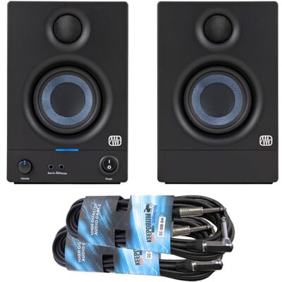 PreSonus Eris 3.5 Aktive Studio Monitor-Boxen Lautsprecher 2nd Gen + keepdrum Klinkenkabel PreSonus Eris 3.5 Aktive Studio Monitor-Boxen Lautsprecher 2nd Gen + keepdrum Klinkenkabel