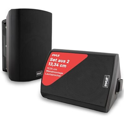 Pyle Musikbox Bluetooth Outdoor Lautsprecher Box Wasserdicht – Marine Speaker Outdoor & Indoor – Box 2-Wege für Außen & Innen, Wand & Theater, Schwarz Pyle Musikbox Bluetooth Outdoor Lautsprecher Box Wasserdicht – Marine Speaker Outdoor & Indoor – Box 2-Wege für Außen & Innen, Wand & Theater, Schwarz