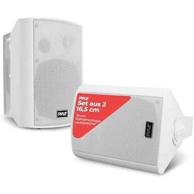 Pyle Bluetooth Lautsprecher Boxen Outdoor & Indoor – 2 Wege Lautsprecher für Innen als Wandlautsprecher oder Outdoor Box als Pool oder Musikanlage Terrasse, Weiß 240W Pyle Bluetooth Lautsprecher Boxen Outdoor & Indoor – 2 Wege Lautsprecher für Innen als Wandlautsprecher oder Outdoor Box als Pool oder Musikanlage Terrasse, Weiß 240W