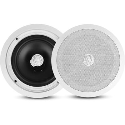Pyle Deckenlautsprecher, 300W- 20cm, 2- Wege Einbaulautsprecher mit Flachem Woofer, Einfache Installation, Hochleistungs Tieftöner, Ideal für Heim & Gewerbe Pyle Deckenlautsprecher, 300W- 20cm, 2- Wege Einbaulautsprecher mit Flachem Woofer, Einfache Installation, Hochleistungs Tieftöner, Ideal für Heim & Gewerbe