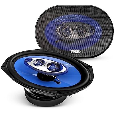 Pyle 6 x 9/7 x 10 Auto-Lautsprecher, 4-Wege-Quadriaxial-Sound, Audio, Butylkautschuk, 500 W mit 4 Ohm Impedanz & 3/4 Zoll Piezo-Hochtöner, Blau, Paar Pyle 6 x 9/7 x 10 Auto-Lautsprecher, 4-Wege-Quadriaxial-Sound, Audio, Butylkautschuk, 500 W mit 4 Ohm Impedanz & 3/4 Zoll Piezo-Hochtöner, Blau, Paar