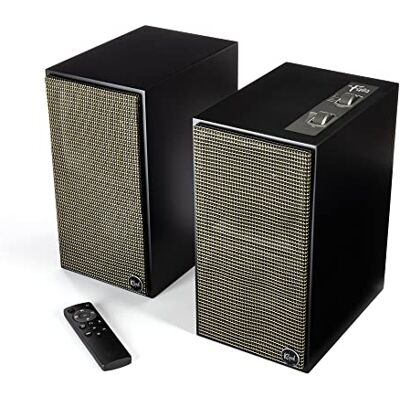 Klipsch The Fives Aktivlautsprecher mit HDMI ARC, Matt Schwarz Aktives Stereo-Paar mit HDMI ARC, Bluetooth 5, Phono-Vorverstärker, USB, optischem Eingang, RCA und Subwoofer-Ausgang. Klipsch The Fives Aktivlautsprecher mit HDMI ARC, Matt Schwarz Aktives Stereo-Paar mit HDMI ARC, Bluetooth 5, Phono-Vorverstärker, USB, optischem Eingang, RCA und Subwoofer-Ausgang.