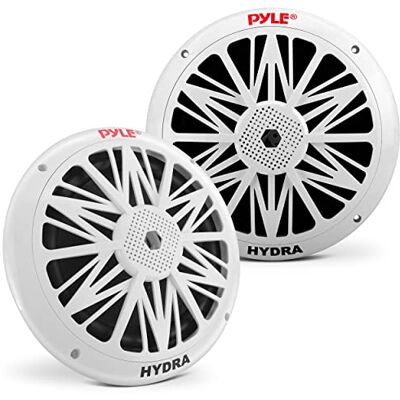 Pyle Wasserdichte Lautsprecher 300 Watt 8-Zoll 2-Weg Marine, Weiß, PLMR82 Pyle Wasserdichte Lautsprecher 300 Watt 8-Zoll 2-Weg Marine, Weiß, PLMR82