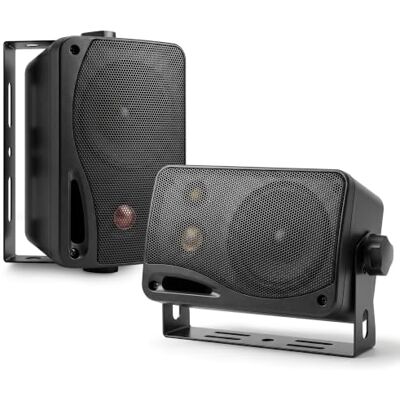 Pyramid Pyle Mini Lautsprecher, 200 Watt Musikbox Montierbar oder Tragbar, 3-Wege Sound Speaker, 2x Robuste Schwarz Pyramid Pyle Mini Lautsprecher, 200 Watt Musikbox Montierbar oder Tragbar, 3-Wege Sound Speaker, 2x Robuste Schwarz