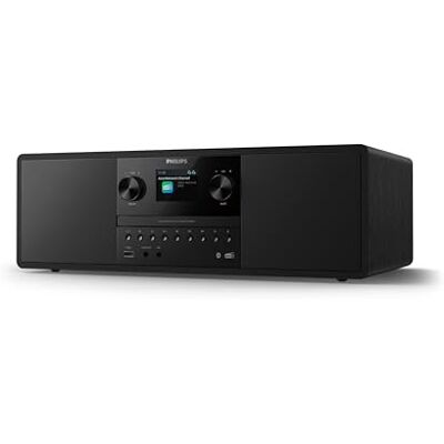 Philips TAM6500/10 100-Watt-Mikro-Musiksystem, Bluetooth 6.0, Auracast, DAB+/UKW-Radio, CD/USB/Audio-Eingang, Bassreflex-Lautsprecher, Farbdisplay, Fernbedienung, Recyceltes Plastik – Schwarz Philips TAM6500/10 100-Watt-Mikro-Musiksystem, Bluetooth 6.0, Auracast, DAB+/UKW-Radio, CD/USB/Audio-Eingang, Bassreflex-Lautsprecher, Farbdisplay, Fernbedienung, Recyceltes Plastik – Schwarz
