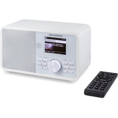 Kathrein DAB+ link M11 I DAB Plus Radio mit EWF I Digitalradio DAB+ & UKW, Internetradio I WLAN Radio mit Bluetooth für Streaming, Aux 3,5mm I Mit Fernbedienung & App-Steuerung in weiß Kathrein DAB+ link M11 I DAB Plus Radio mit EWF I Digitalradio DAB+ & UKW, Internetradio I WLAN Radio mit Bluetooth für Streaming, Aux 3,5mm I Mit Fernbedienung & App-Steuerung in weiß
