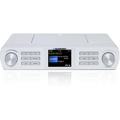Blaupunkt KRD 100, Bluetooth Küchenradio mit DAB+ und UKW PLL, Multidisplay mit Uhr, 20 Senderspeicher, Unterbau Digitalradio mit LED Licht und 2 Back Timern, platzsparendes Unterschrank Radio, Weiß Blaupunkt KRD 100, Bluetooth Küchenradio mit DAB+ und UKW PLL, Multidisplay mit Uhr, 20 Senderspeicher, Unterbau Digitalradio mit LED Licht und 2 Back Timern, platzsparendes Unterschrank Radio, Weiß