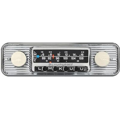 Blaupunkt Frankfurt Stereo Classic, 1-DIN Autoradio, Oldtimer-Design mit verchromter Metallfront im Wellendesign, DAB+, Bluetooth, USB, Aux-Eingang, Lenkradfernbedienung, Sub-Out, 4x50Watt, 12v Blaupunkt Frankfurt Stereo Classic, 1-DIN Autoradio, Oldtimer-Design mit verchromter Metallfront im Wellendesign, DAB+, Bluetooth, USB, Aux-Eingang, Lenkradfernbedienung, Sub-Out, 4x50Watt, 12v