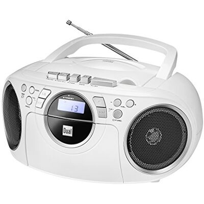 Dual P 70 Weiß • Kassettenradio mit CD • UKW-Radio • Boombox • CD-Player • Stereo Lautsprecher • AUX-Eingang • Netz- / Batteriebetrieb • Tragbar Dual P 70 Weiß • Kassettenradio mit CD • UKW-Radio • Boombox • CD-Player • Stereo Lautsprecher • AUX-Eingang • Netz- / Batteriebetrieb • Tragbar