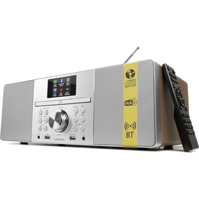 LEMEGA MSY1P Hi-Fi-Stereoanlage, kompakt, DAB/DAB+, CD-Player mit Bluetooth, USB-Lade- und MP3-Wiedergabe, FM-Radio mit Fernbedienung, Aux-In mit 2 x 10 W Stereo-Lautsprechern, Walnuss LEMEGA MSY1P Hi-Fi-Stereoanlage, kompakt, DAB/DAB+, CD-Player mit Bluetooth, USB-Lade- und MP3-Wiedergabe, FM-Radio mit Fernbedienung, Aux-In mit 2 x 10 W Stereo-Lautsprechern, Walnuss