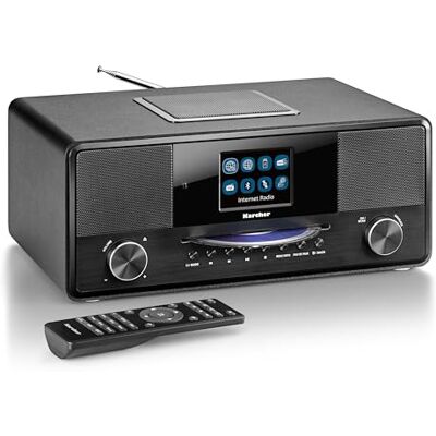 Karcher DAB 9000CDi Internetradio mit CD-Player (DAB+ / UKW-RDS, WLAN & Bluetooth, USB-Anschluss, AUX-IN, Wecker mit Dual-Alarm, integrierter Subwoofer) schwarz Karcher DAB 9000CDi Internetradio mit CD-Player (DAB+ / UKW-RDS, WLAN & Bluetooth, USB-Anschluss, AUX-IN, Wecker mit Dual-Alarm, integrierter Subwoofer) schwarz