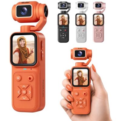 Rollei Pocket Cam Orange Vlog Kamera 48MP 1080P Tragbare Vlogging Camera POV Kamera mit 4x Digitalzoom Tragbare Handheld Pocket Camera für Selfie mit 180° kippbarer Kamerakopf & 1,69" HD-Display Rollei Pocket Cam Orange Vlog Kamera 48MP 1080P Tragbare Vlogging Camera POV Kamera mit 4x Digitalzoom Tragbare Handheld Pocket Camera für Selfie mit 180° kippbarer Kamerakopf & 1,69" HD-Display