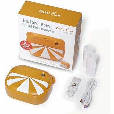 ZAZU Sofortbild-Digitalkamera für Kinder 48MP hochauflösende Fotos 2" Farbdisplay Full HD 1080P Videos Thermodruck ohne Tinte Wiederaufladbarer Akku Inklusive 2 Druckrollen (Gelb) ZAZU Sofortbild-Digitalkamera für Kinder 48MP hochauflösende Fotos 2" Farbdisplay Full HD 1080P Videos Thermodruck ohne Tinte Wiederaufladbarer Akku Inklusive 2 Druckrollen (Gelb)
