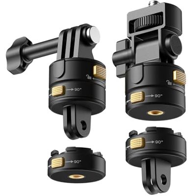 NEEWER 4 in 1 Action Kamera Halterung Set, kompatibel mit Hero 13 12 11 Max DJI Osmo Action Insta360, Magnetische Metall Quick Release Mount mit 1/4" Gewinde und Klappfingern für POV Aufnahmen, GP-23 NEEWER 4 in 1 Action Kamera Halterung Set, kompatibel mit Hero 13 12 11 Max DJI Osmo Action Insta360, Magnetische Metall Quick Release Mount mit 1/4" Gewinde und Klappfingern für POV Aufnahmen, GP-23