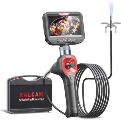 Ralcam Endoskopkamera 6,2mm Endoscope Camera 360° Endoskop Schwenkbarer 4,3" HD 720P Inspektionskamera mit Licht Rohrkamera, Kameras mit 6 LED, IP67 Wasserdicht 3M Halbsteifes Kabel Lenkendoskop Ralcam Endoskopkamera 6,2mm Endoscope Camera 360° Endoskop Schwenkbarer 4,3" HD 720P Inspektionskamera mit Licht Rohrkamera, Kameras mit 6 LED, IP67 Wasserdicht 3M Halbsteifes Kabel Lenkendoskop