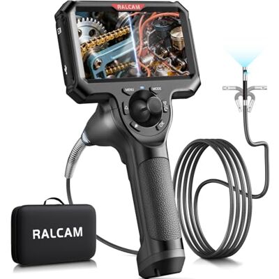 Ralcam Endoskopkamera mit Licht, Endoscope Camera mit 360° beweglichem Kopf, 5" HD Display, Inspektionskamera IP67 Wasserdicht, Rohrkamera Halbstarr (6,5mm Dual-Sonde/1,5M) Ralcam Endoskopkamera mit Licht, Endoscope Camera mit 360° beweglichem Kopf, 5" HD Display, Inspektionskamera IP67 Wasserdicht, Rohrkamera Halbstarr (6,5mm Dual-Sonde/1,5M)