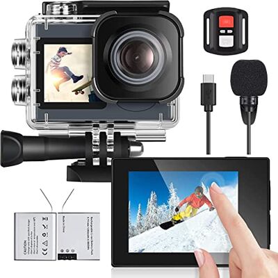 icefox Action Cam 4K Ultra HD 20MP Kamera Unterwasserkamera Wasserdicht 40M 170 Degree Ultra-Weitwinkel WiFi Camcorder EIS Stabilisierung mit Dual 1350 mAh Akku icefox Action Cam 4K Ultra HD 20MP Kamera Unterwasserkamera Wasserdicht 40M 170 Degree Ultra-Weitwinkel WiFi Camcorder EIS Stabilisierung mit Dual 1350 mAh Akku