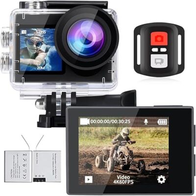 icefox Action Kamera 4K Unterwasserkamera Wasserdicht 40M Ultra HD 20MP Kamera 170 ° Ultra Weitwinkel WiFi Camcorder Dual Touch Screen, Grau icefox Action Kamera 4K Unterwasserkamera Wasserdicht 40M Ultra HD 20MP Kamera 170 ° Ultra Weitwinkel WiFi Camcorder Dual Touch Screen, Grau