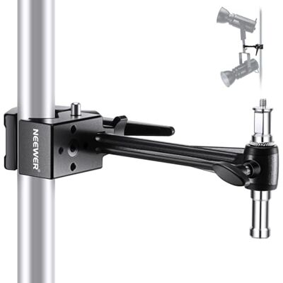 NEEWER Super Clamp mit 6" Verlängerungsarm, 5/8" Bolzen, 2,4" Backengriff, robuste Crab Stangen Klemme für runde Rohre mit flacher Oberfläche, für Fotografie Studio Kamera Montage, max. Belastung 15kg NEEWER Super Clamp mit 6" Verlängerungsarm, 5/8" Bolzen, 2,4" Backengriff, robuste Crab Stangen Klemme für runde Rohre mit flacher Oberfläche, für Fotografie Studio Kamera Montage, max. Belastung 15kg