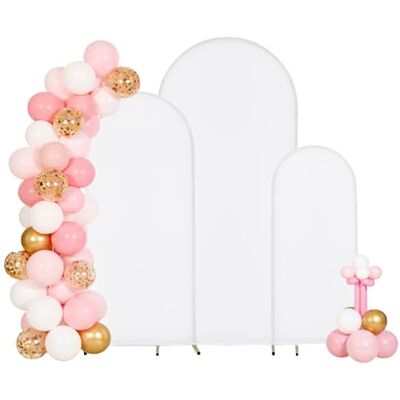 VEVOR Hochzeitsbogen, 3er-Set, 1,8/1,5/1,2 m, Hintergrundständer, Goldfarbener Metall-Ballonbogen mit Abdeckung, für Hochzeiten, Geburtstags-, Abschlussfeiern, Feste & Zeremoniendekorationen VEVOR Hochzeitsbogen, 3er-Set, 1,8/1,5/1,2 m, Hintergrundständer, Goldfarbener Metall-Ballonbogen mit Abdeckung, für Hochzeiten, Geburtstags-, Abschlussfeiern, Feste & Zeremoniendekorationen