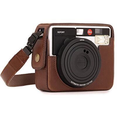 MegaGear Ledertasche für Leica Sofort Sofortbildkamera braun Tasche, braun, Etui MegaGear Ledertasche für Leica Sofort Sofortbildkamera braun Tasche, braun, Etui