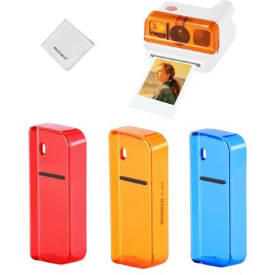 NEEWER Objektiv Filter Set, kompatibel mit Polaroid Go Kamera, 3er Pack, Snap On Farbgel Filter Zubehör Kit (Rot, Blau, Orange) für kreative Fotografie, FL-B18 NEEWER Objektiv Filter Set, kompatibel mit Polaroid Go Kamera, 3er Pack, Snap On Farbgel Filter Zubehör Kit (Rot, Blau, Orange) für kreative Fotografie, FL-B18